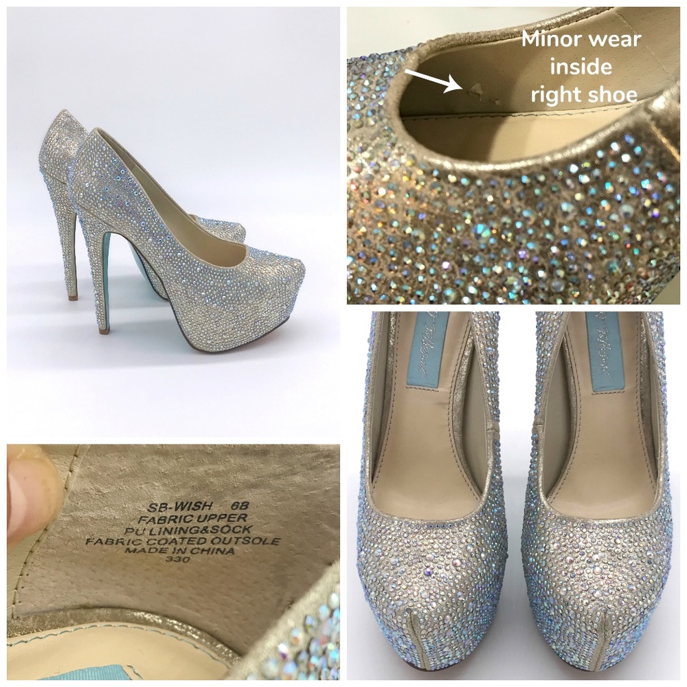 Betsey Johnson Blue Champagne WISH Platform - Picture 8 of 8